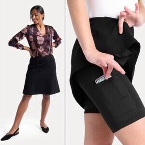 NWT Betabrand Work It Ponte Skort In Black